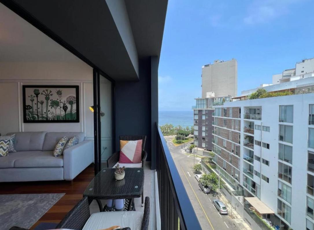 Exclusivo Y Moderno Depa En Miraflores Vista Al Mar Y A La Ciudad Amoblado Apartments Лима Екстериор снимка