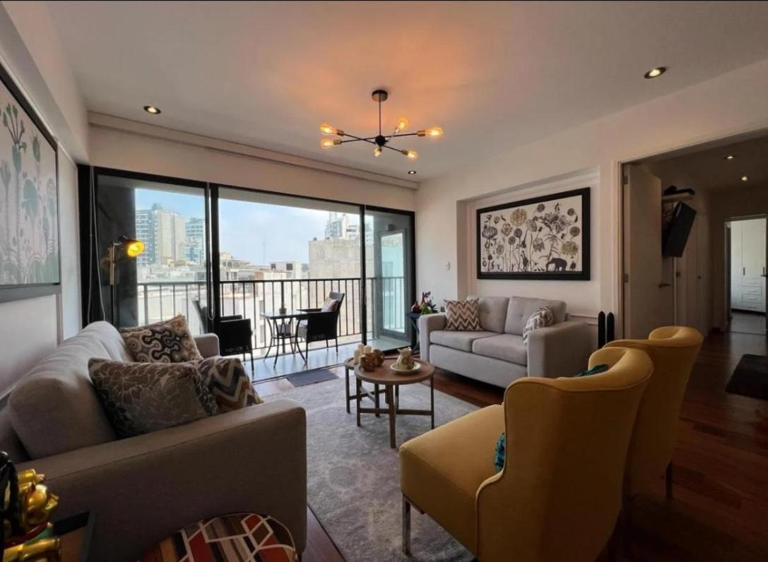 Exclusivo Y Moderno Depa En Miraflores Vista Al Mar Y A La Ciudad Amoblado Apartments Лима Екстериор снимка